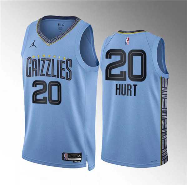 Men%27s Memphis Grizzlies #20 Matthew Hurt Blue Statement Edition Stitched Jersey Dzhi->memphis grizzlies->NBA Jersey
